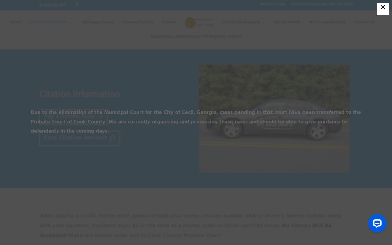 Cook County Probate Court citation and missed-court instructions