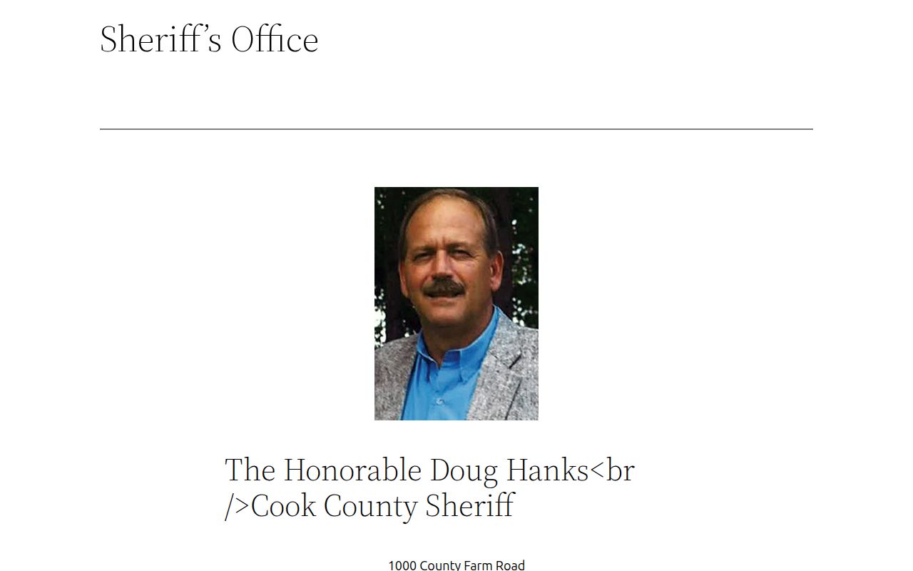 Cook County Sheriff's Office county service overview